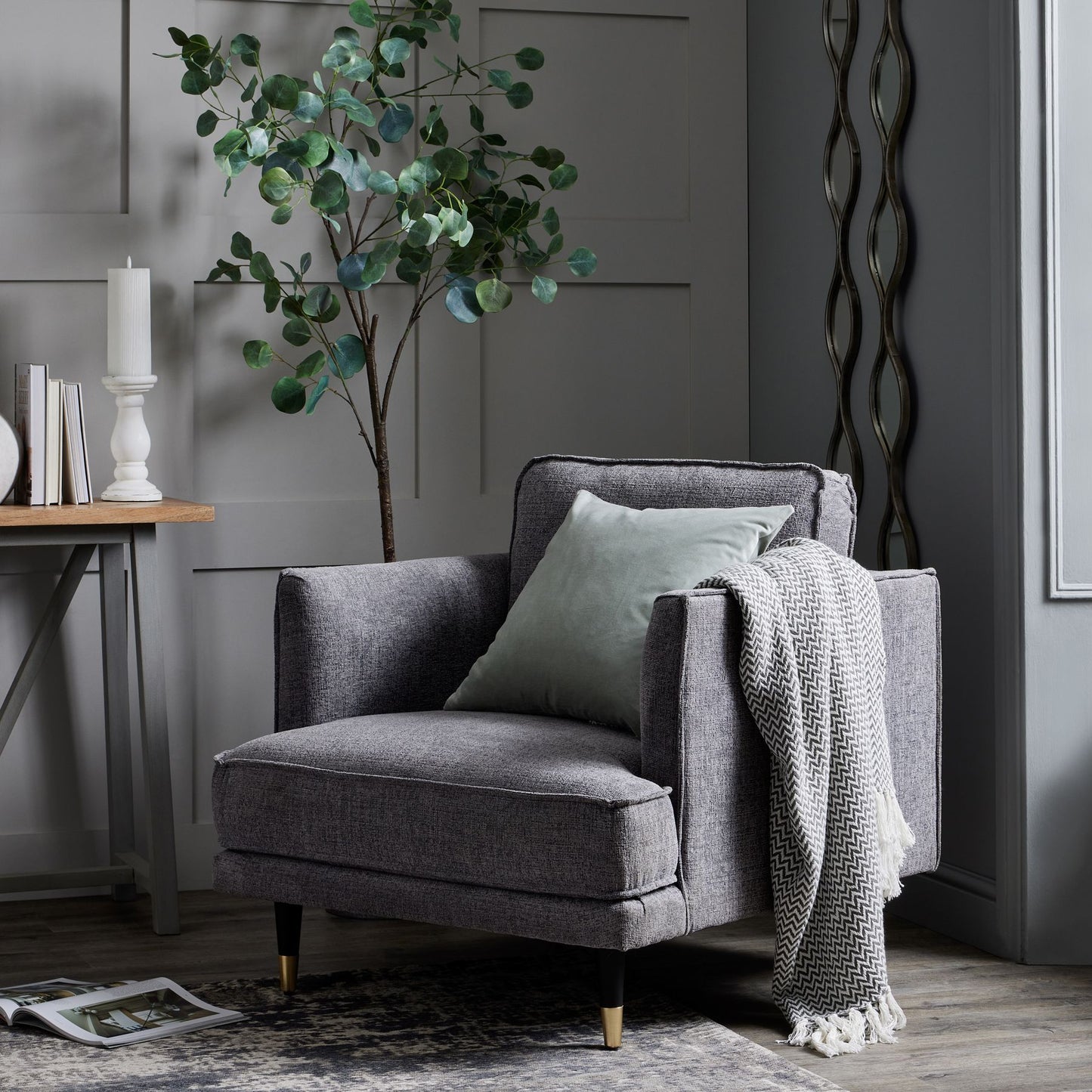 Modern Grey Armchair