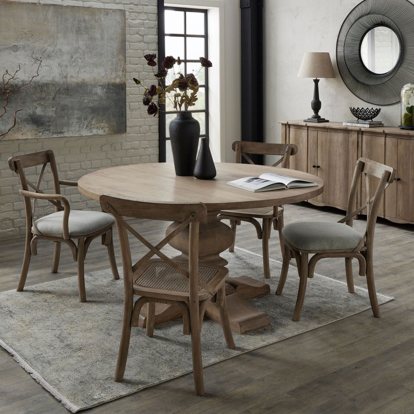 Round Pedestal Dining Table