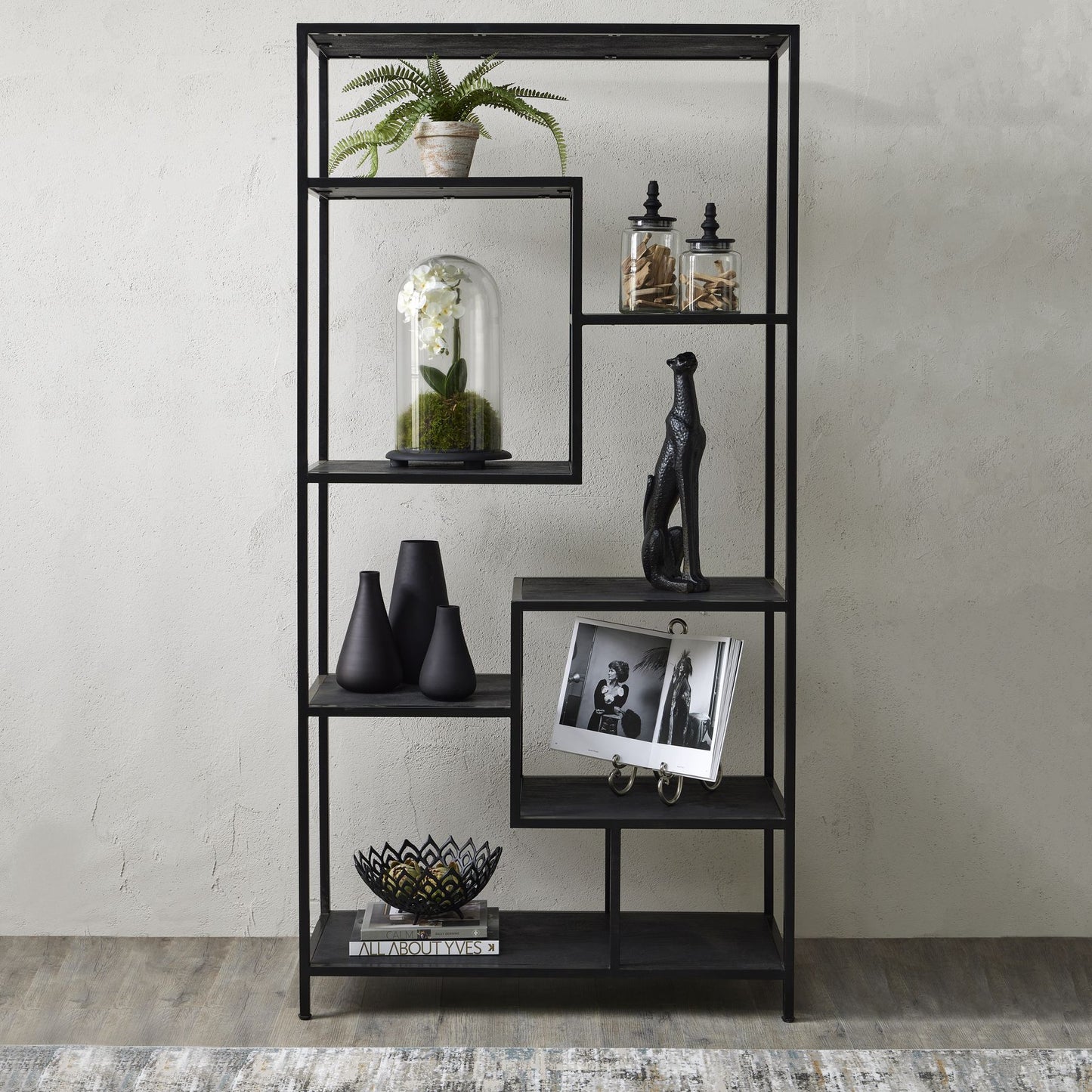 Black Industrial Shelving Unit