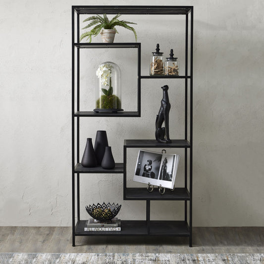 Black Industrial Shelving Unit