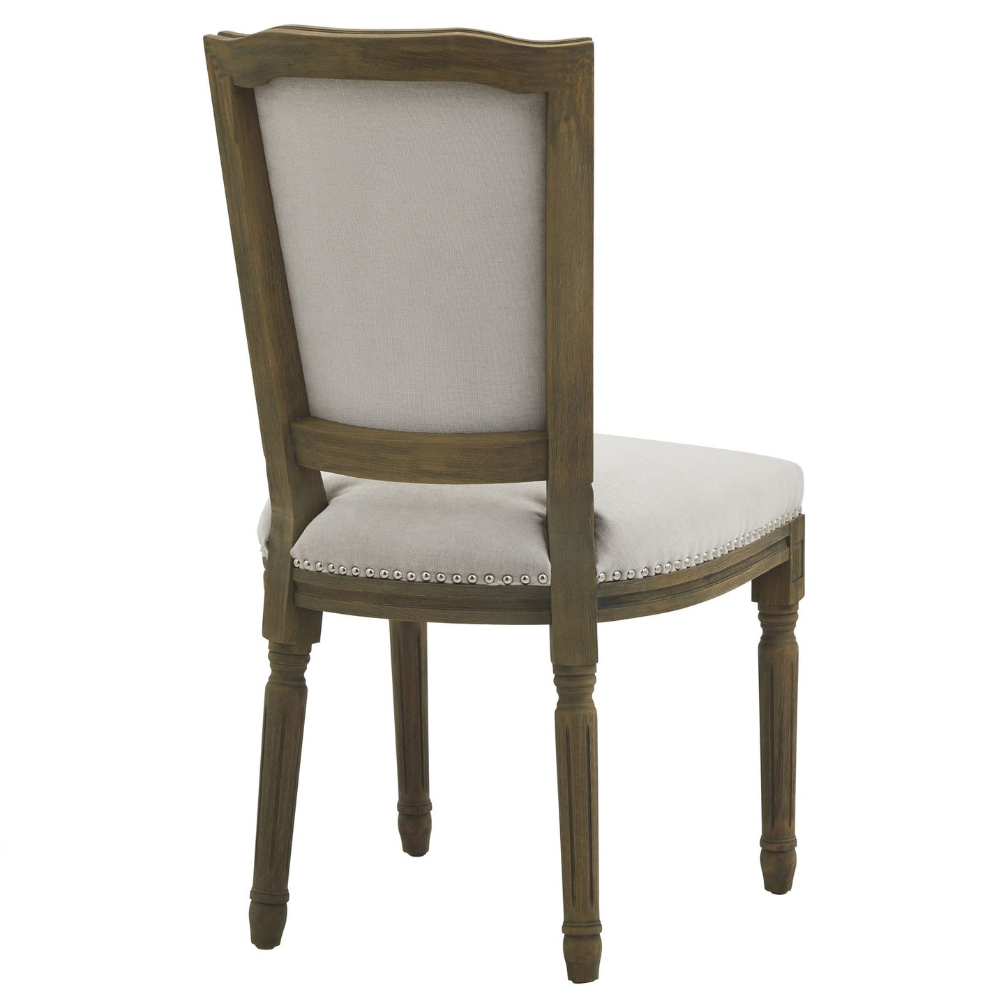 Silver Studded Grey Dining Chair